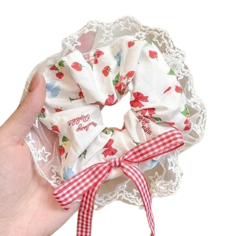  Cột Tóc Ren Nơ Tiểu Thư CO98  – Ngọt Ngào, Nữ Tính & Dễ Thương Hết Mức! 