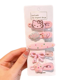  KT0314 Set kẹp tóc hoạt hình dễ thương – Kitty, Gấu, Ngôi Sao xinh xắn, đáng yêu hết nấc 