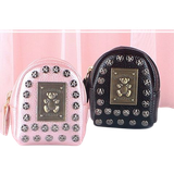  Móc Khóa MK81 – Hình Túi Mini Da Mềm Đính Nút Kim Loại Sang Trọng 