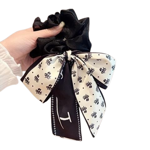  Cột tóc CO01 – Cột tóc ruy băng bản to họa tiết sang trọng 