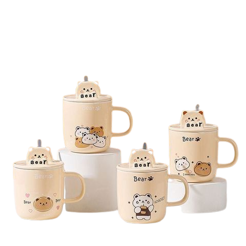  ☕ Ly Sứ NL0031 – Bé Gấu “Beary Cute”, Uống Gì Cũng Thấy Vui! 