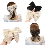  Cột Tóc Nơ Ren CO61 – Siêu Xinh, Nữ Tính, Tôn Mái Tóc 