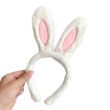  Băng đô BDD029 Tai thỏ trắng hồng Siêu Cute 