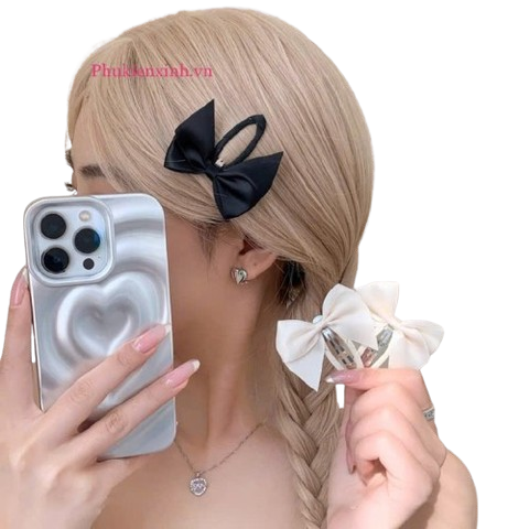  Kẹp tóc set KT0316 – Kẹp nơ vải cao cấp, tôn nét dịu dàng và sang chảnh 