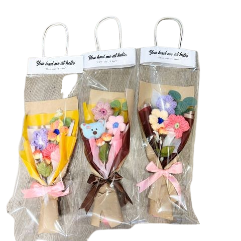  Hoa Hồng Mini Trang Trí Quà Tặng – Bó 1 Hoa / 3 Hoa / 3 Hoa Len / 5 Bông / Có Gấu – Quà Tặng Dễ Thương Cho Bé & Người Thân 