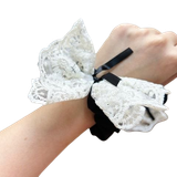  ✨ Cột Tóc CO0257 – Lace Ribbon Chic | Nơ Ren Trắng Đen Sang Xinh 