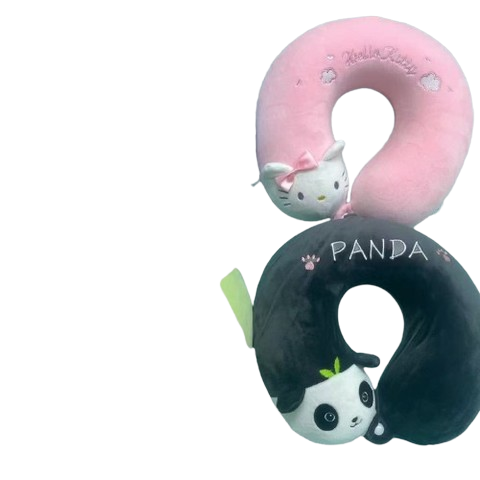  Gối cổ GCC016 – Gối chữ U cao cấp hình thú Kitty & Gấu Trúc Panda 