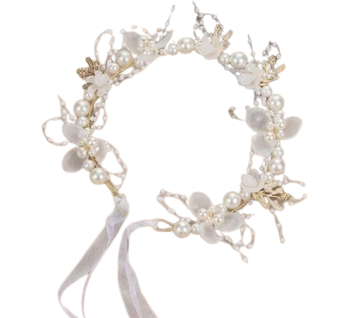  Cài tóc TC8025 Vòng Hoa Ngọc Trai – Thanh Lịch & Sang Trọng 