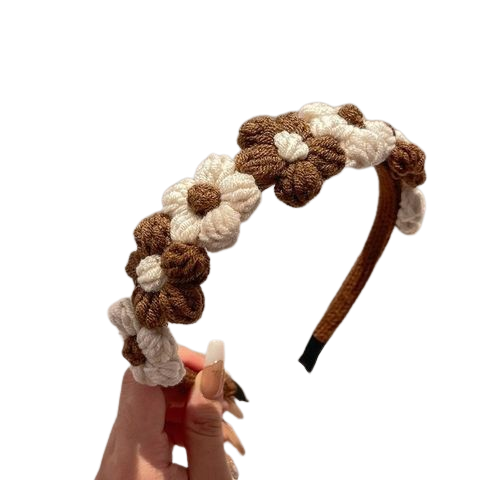  ài tóc TC8024 – Hoa len vintage thủ công, phong cách nhẹ nhàng cổ điển 