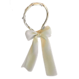  Cài tóc nơ voan trắng kem TCB023 – Dịu dàng, ngọt ngào và chuẩn nàng thơ 