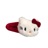  Kẹp tóc KTT0050 Kitty lông xù dễ thương màu đỏ trắng 