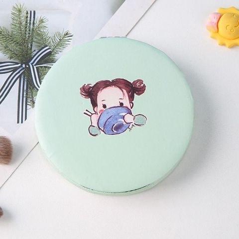  “Gương Cầm Tay Mini MG19 – Gương Trang Điểm Cute Bo Tròn, Nhiều Màu Pastel Siêu Xinh (Xanh Dương/Hồng/Xanh Lá)” 