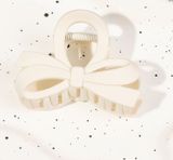  Kẹp tóc KT0312 – Kẹp càng cua nơ bản to, nhựa mờ cao cấp 