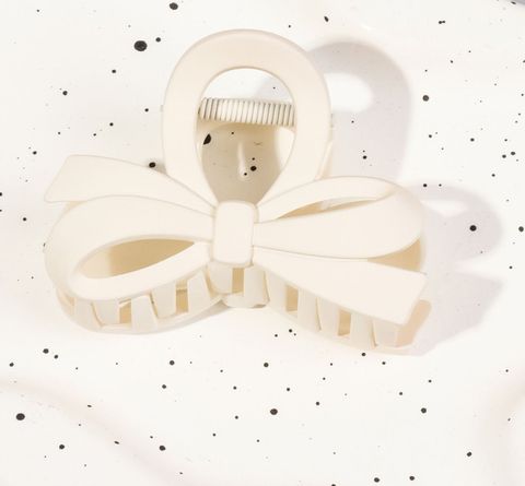  Kẹp tóc KT0312 – Kẹp càng cua nơ bản to, nhựa mờ cao cấp 