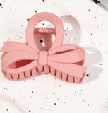  Kẹp tóc KT0312 – Kẹp càng cua nơ bản to, nhựa mờ cao cấp 