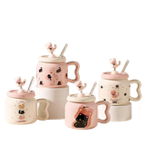  Ly Sứ NL0033 Cute xinh nắp thú, uống & decor đều mê 