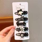  KT0314 Set kẹp tóc hoạt hình dễ thương – Kitty, Gấu, Ngôi Sao xinh xắn, đáng yêu hết nấc 