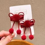  Set kẹp tóc bông bi đáng yêu KT0315 – Ngọt ngào, nổi bật, cực xinh cho nàng bánh bèo 