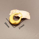  Bông tai TBB0418 Khoen - phong cách Châu Âu Nhỏ xinh thời thượng, đeo nhẹ tai 