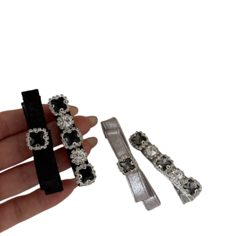  Kẹp tóc KTT0056 Mini Siêu Sang – Bling Bling Hồng/Đen/Bạc 
