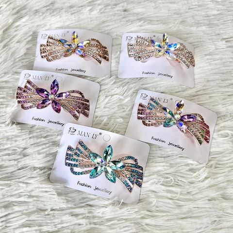  Kẹp Tóc KTT0066 Nơ Đá Pha Lê  – Rực Rỡ Sắc Màu 