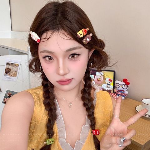  Kẹp tóc KTT0072 cà lem KTT0072 Set Đồ Ăn Siêu Cute 