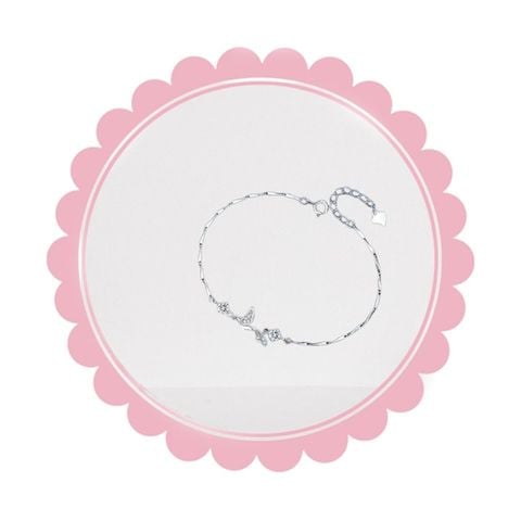  Lắc tay Titan LTC123 charm lá đính đá 