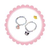 Lắc Tay LCT206  Hạt Trong Veo  – Charm Kuromi, Cinnamoroll, Kitty, Melody Cực Cute 