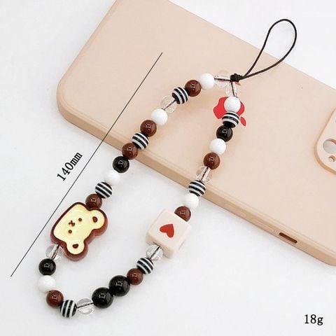  Dây đeo điện thoại TDD05 beads gấu – Cute, tiện cầm, chống rơi 