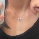  Dây Chuyền DC297 – Nơ titan đính đá sang xinh, nữ tính 