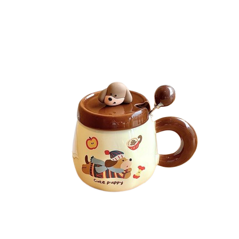  Ly Sứ NL0036 Thiết Kế Chó Nâu Siêu Cưng 