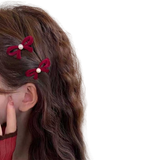  Kẹp tóc KTT0102 - kẹp mái nơ sơn nhung 
