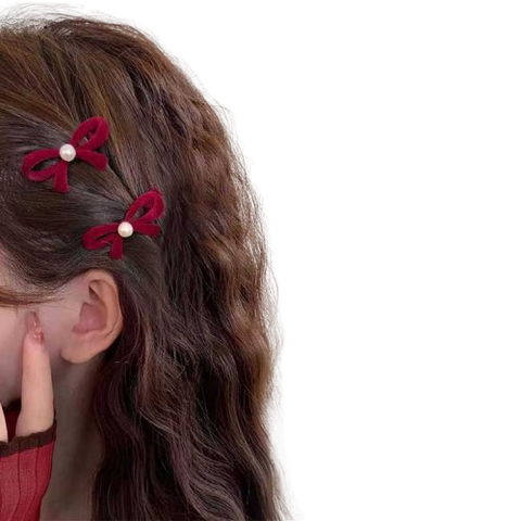  Kẹp tóc KTT0102 - kẹp mái nơ sơn nhung 