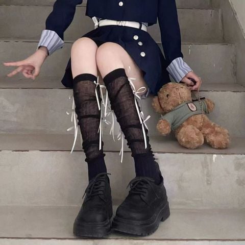  Vớ nơ VV00139 – Dáng cổ cao tiểu thư, điểm nhấn nơ cá tính 