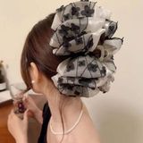  Kẹp tóc KTT0024 Hoa Lưới Form Lớn – Cài Búi Sang Trọng 