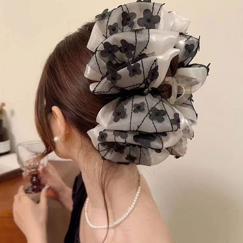  Kẹp tóc KTT0024 Hoa Lưới Form Lớn – Cài Búi Sang Trọng 