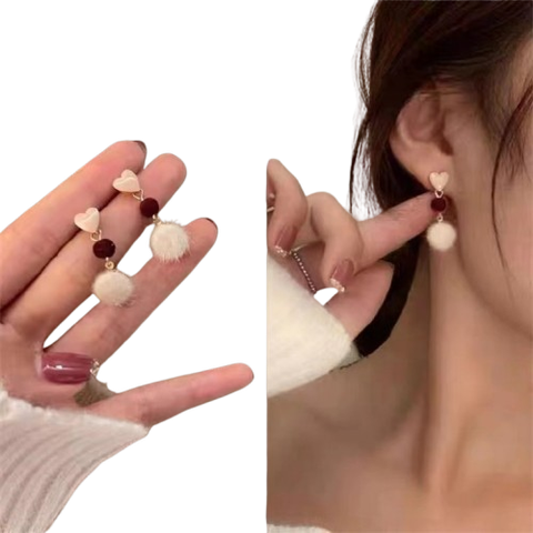  Bông tai TB0474 - Tòong teng cầu bông 