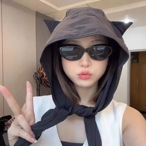  Nón NCC0349 - Nón tai Mèo che nắng dễ thương 