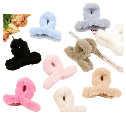  ✨ Kẹp Tóc KTT0076 – Kẹp Lông Mềm Mịn, Giữ Tóc Xinh Xắn Cả Ngày 