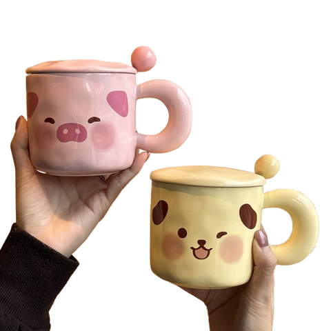  Ly Sứ NL0037 Thiết Kế Heo & Chó Siêu Bầu Bĩnh 