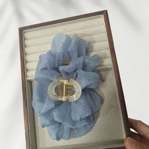  Kẹp tóc bèo KTB05 – Nơ voan tơ óng ánh 