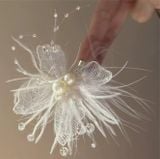  Kẹp tóc KTT0057 Kẹp hoa bướm lông vũ 