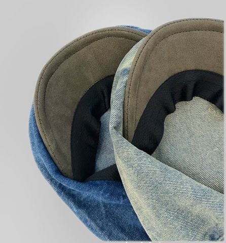  ✨ Nón NCC0333 Beret Denim Gấu Thêu 