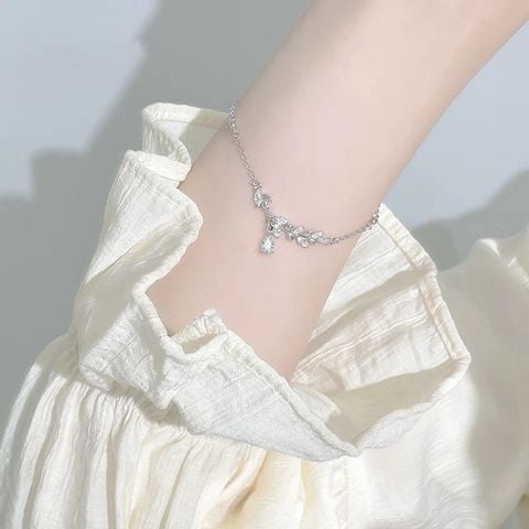  Vòng tay lúa titan đính đá TVC04 – Thanh mảnh, tinh tế, sang xịn ✨ 