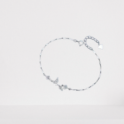  Lắc tay Titan LTC123 charm lá đính đá 