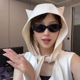  Nón NCC0349 - Nón tai Mèo che nắng dễ thương 