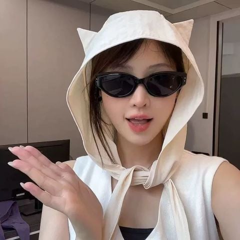  Nón NCC0349 - Nón tai Mèo che nắng dễ thương 