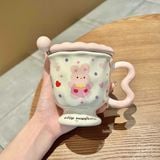 Ly Sứ NL0039 Thiết Kế Thỏ Hồng 3D Nổi Bật 