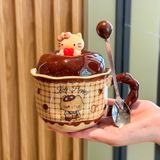  Ly Sứ Hello Kitty NL0044 – Họa Tiết Caro Vintage 