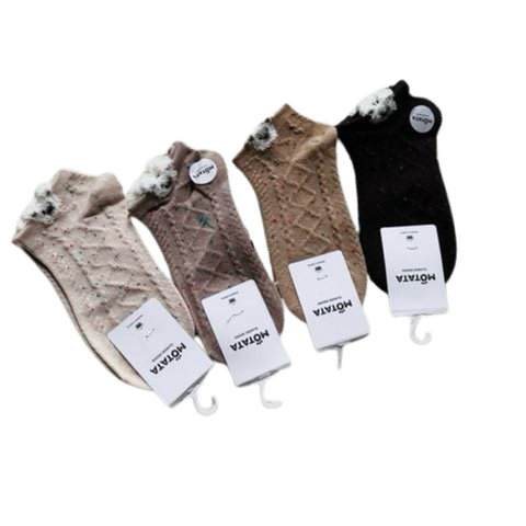  Vớ VOV0016 - Gấu nhỏ Tất Len Tăm Vintage 